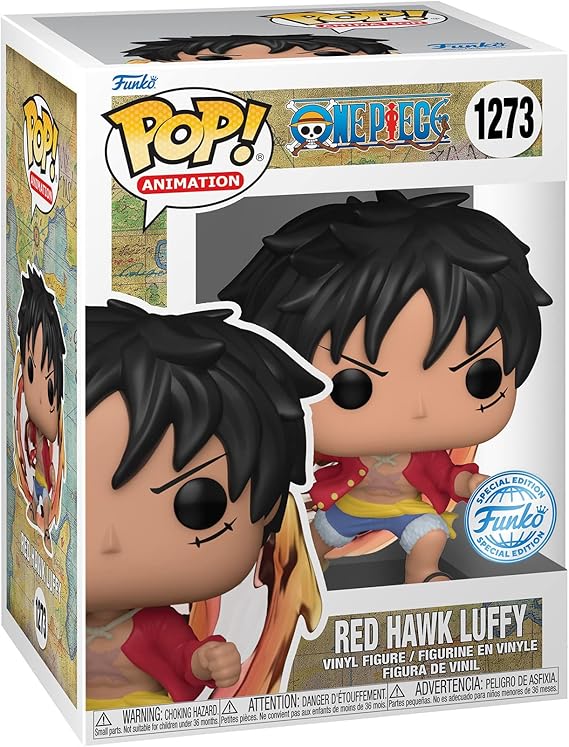 ONE PIECE - RED HAWK LUFFY US EXCLUSIVE CHASE POP! VINYL