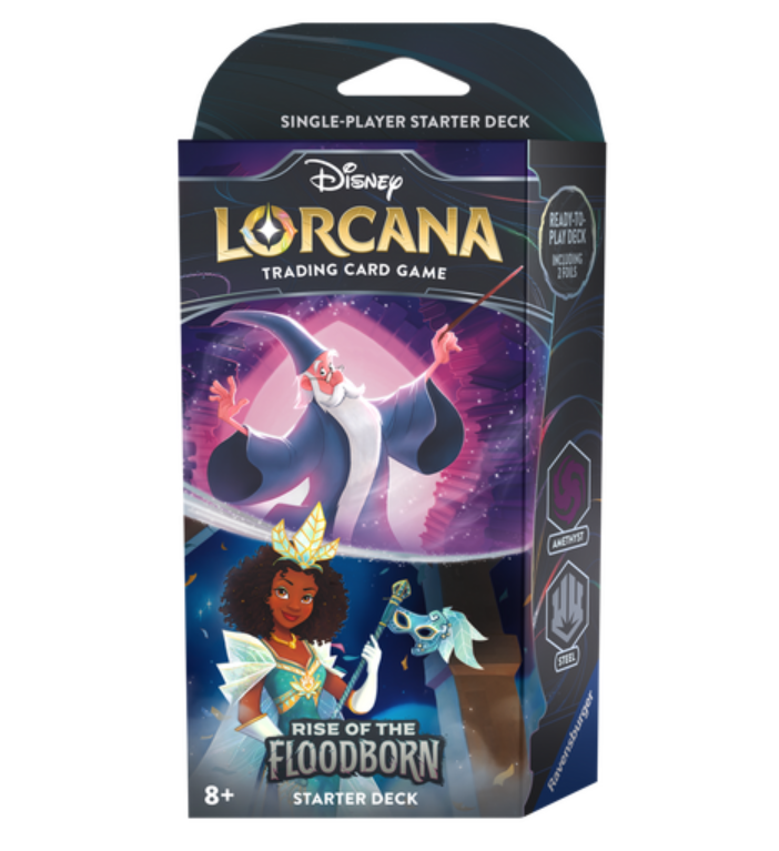 Disney Lorcana TCG: Rise of the Floodborn Amethyst & Steel Starter Deck