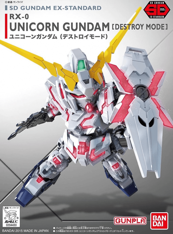 SD GUNDAM - EX-STANDARD 005 - UNICORN GUNDAM (DESTROY MODE)