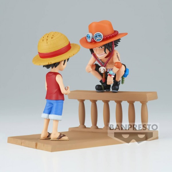 ONE PIECE - WORLD COLLECTABLE FIGURE LOG STORIES - MONKEY D. LUFFY & PORTGAS D.ACE