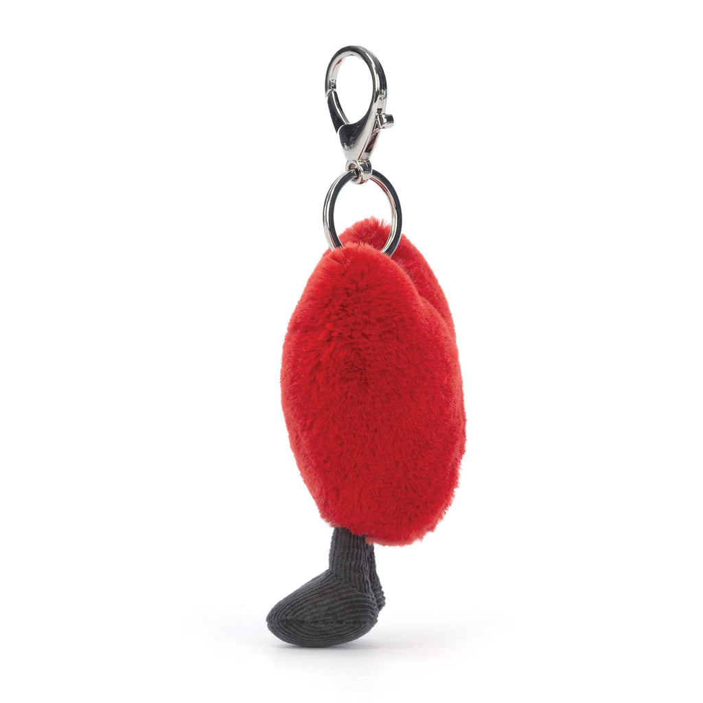 Jellycat Amuseables Heart Bag Charm Red & Black 16x9x3cm