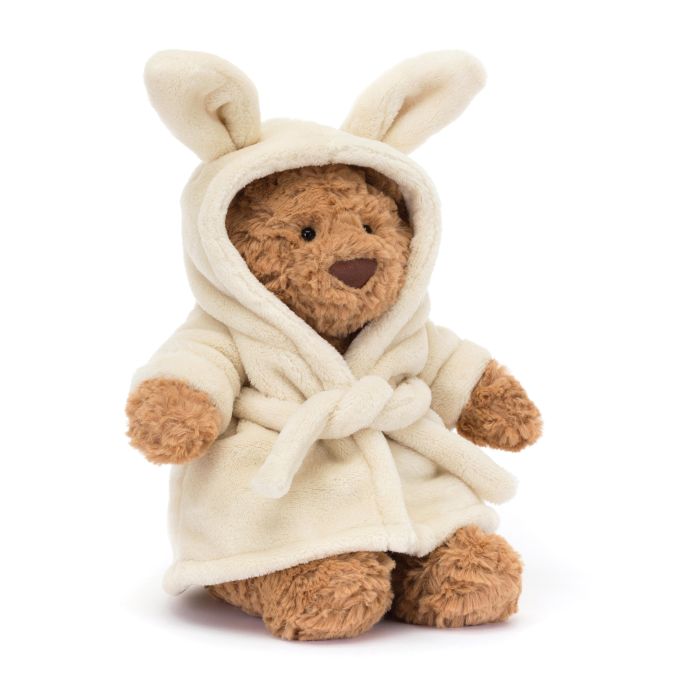 Jellycat Bartholomew Bear Bathrobe Brown 8x12x26cm