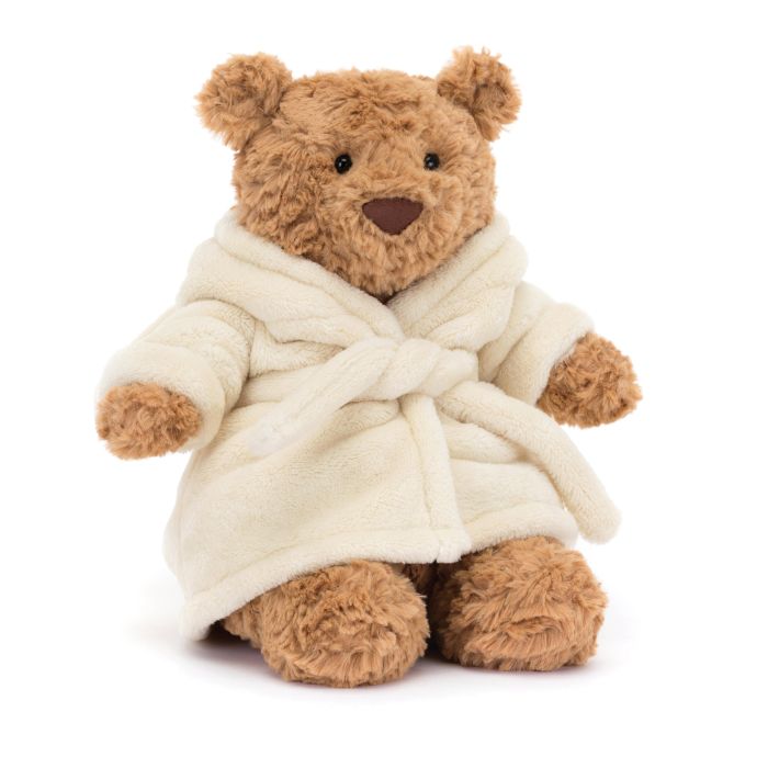 Jellycat Bartholomew Bear Bathrobe Brown 8x12x26cm