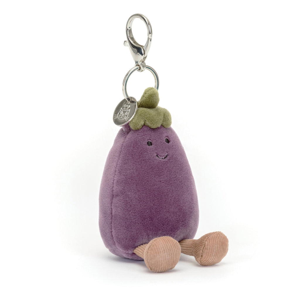 Jellycat Vivacious Aubergine Bag Charm Purple 5x5x12cm