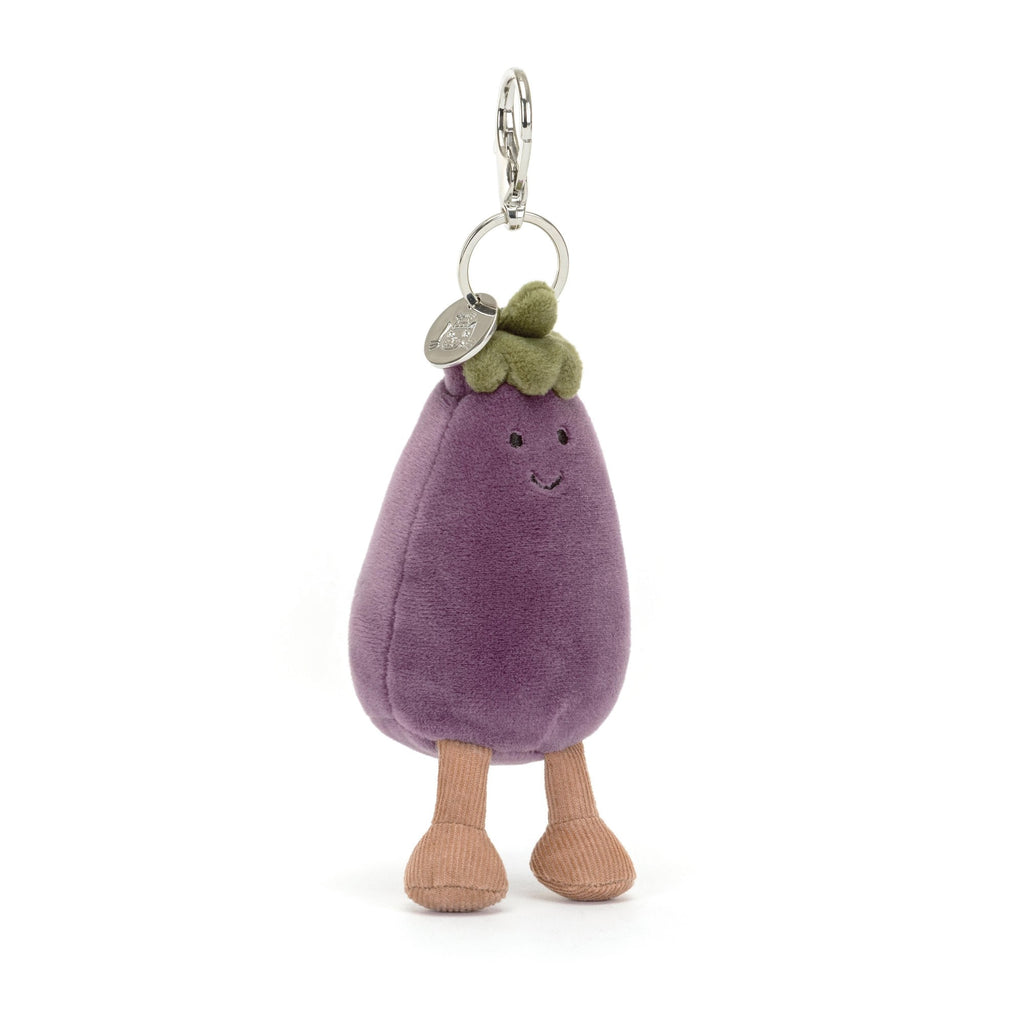 Jellycat Vivacious Aubergine Bag Charm Purple 5x5x12cm