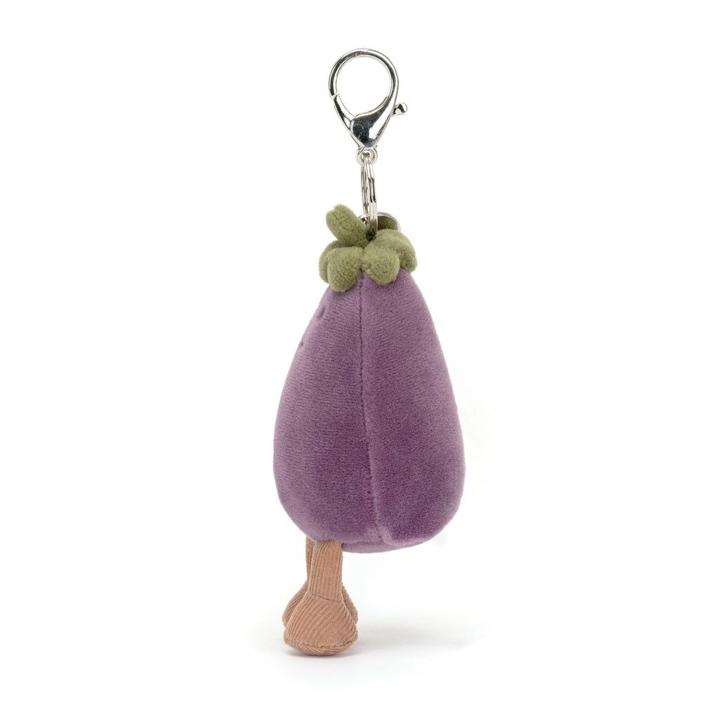 Jellycat Vivacious Aubergine Bag Charm Purple 5x5x12cm