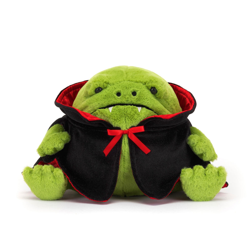 Jellycat Vampire Ricky Rain Frog Green 18x16x15cm