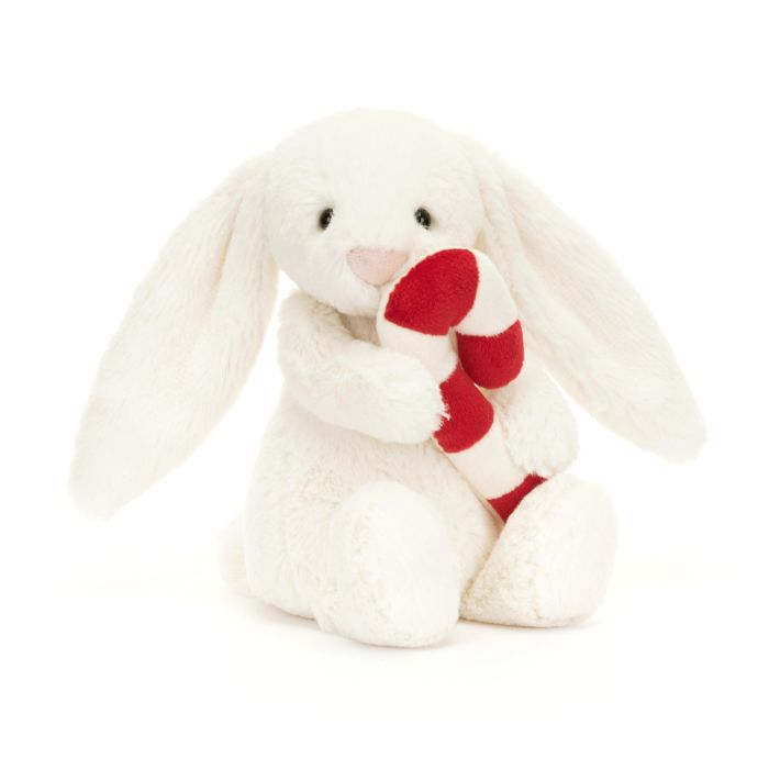 Jellycat Bashful Bunny with Candy Cane Cream 8x9x18cm