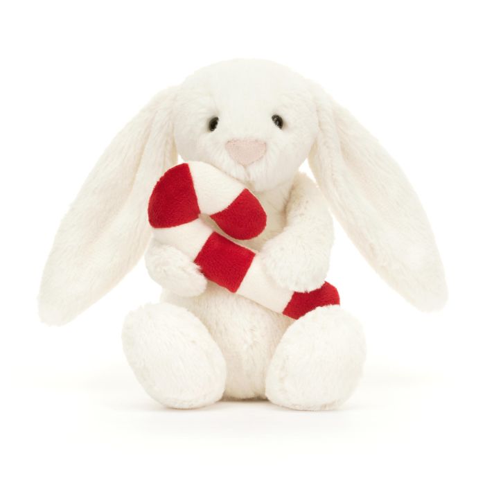 Jellycat Bashful Bunny with Candy Cane Cream 8x9x18cm