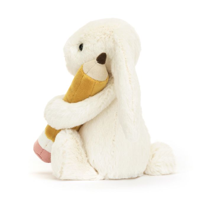 Jellycat Bashful Bunny with Pencil Cream 8x9x18cm