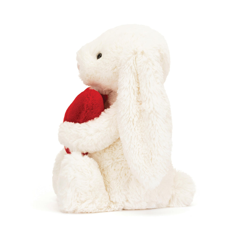 Jellycat Bashful Red Love Heart Bunny Orginal (Med) Cream & Red 31x9x12cm