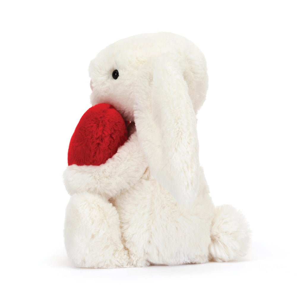 Jellycat Bashful Red Love Heart Bunny Little (Sml) Cream & Red 8x9x8cm