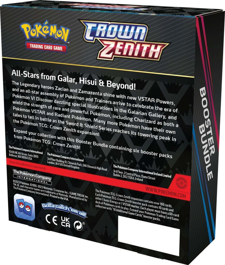 POKÉMON TCG Crown Zenith Booster Bundle Set