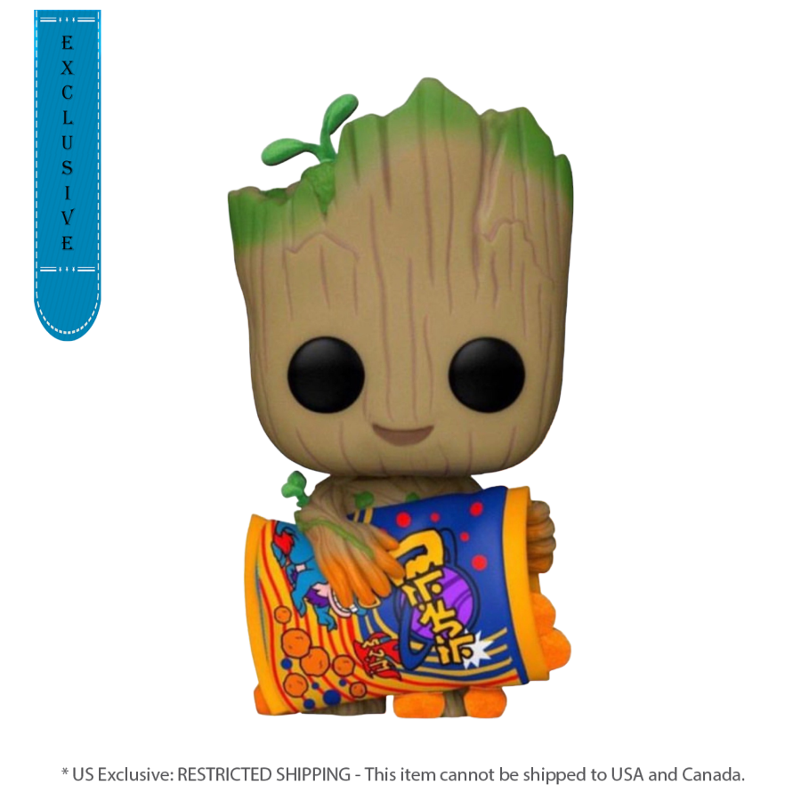 I AM GROOT (TV) - GROOT WITH CHEESE PUFFS FLOCKED POP!VINYL