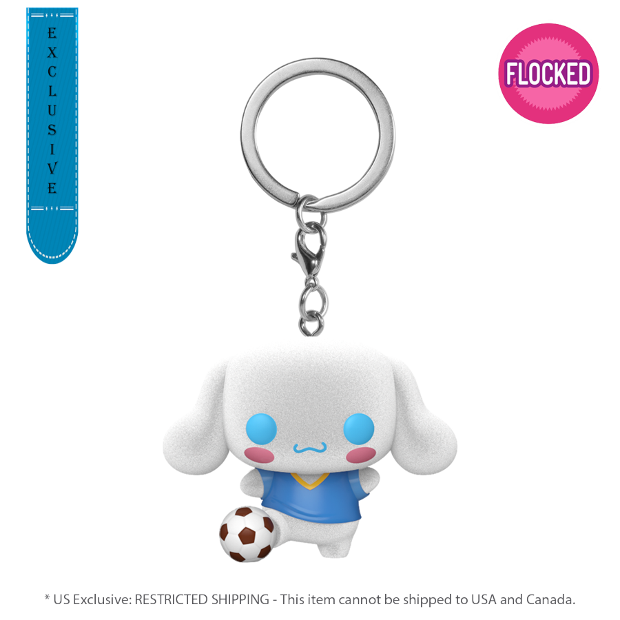 Sanrio - Cinnamoroll (with Soccer Ball) US Exclusive Flocked Pop! Keychain [RS]